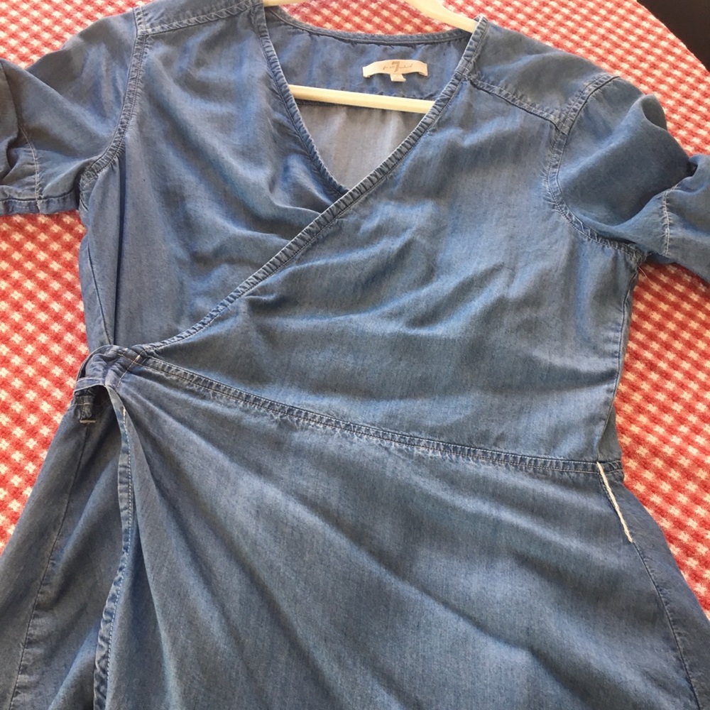 Denim wrap dress!
